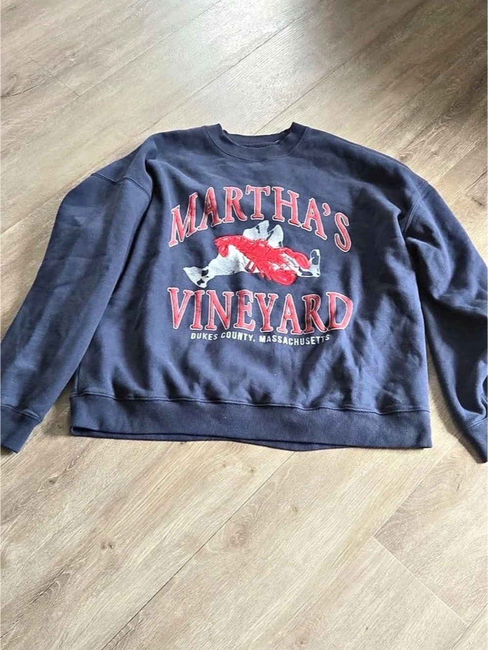 Martha's Vineyard Graphic Sweatshirt in Blue Like New
